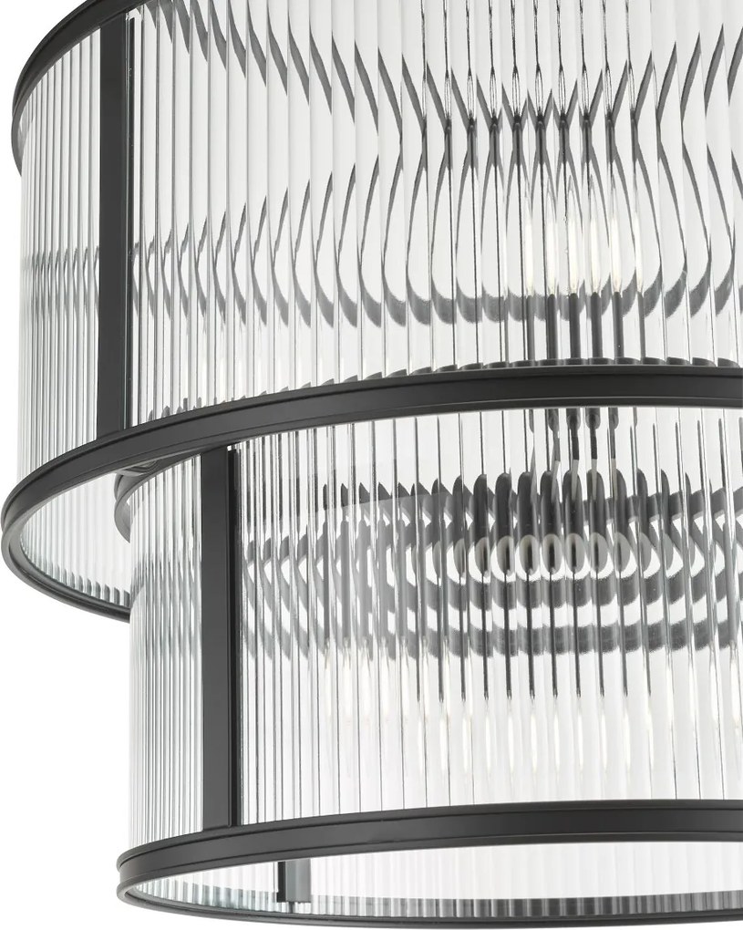 Dar Lighting glamour modern függeszték bianka matt fekete darbia0622