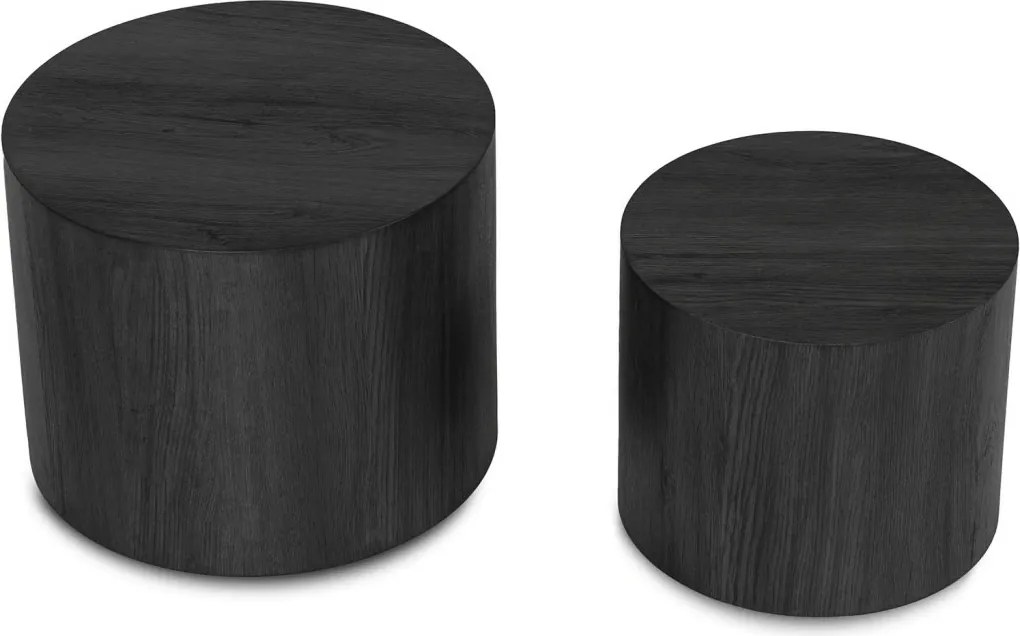 Dohányzóasztal szett fekete színben LEILA