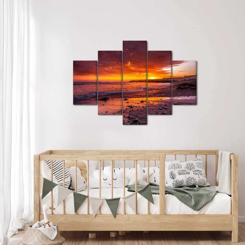 Naplemente a tengernél képe (150x105 cm)
