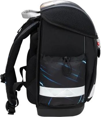 Iskolatáska, fémcsat, BELMIL Classy Midnight Turbo, versenyautó (BL40313AG80F)