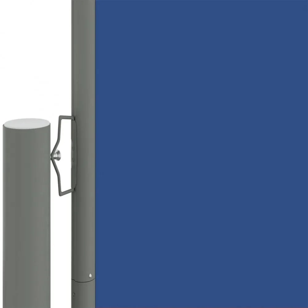kék behúzható oldalsó napellenző 140 x 600 cm