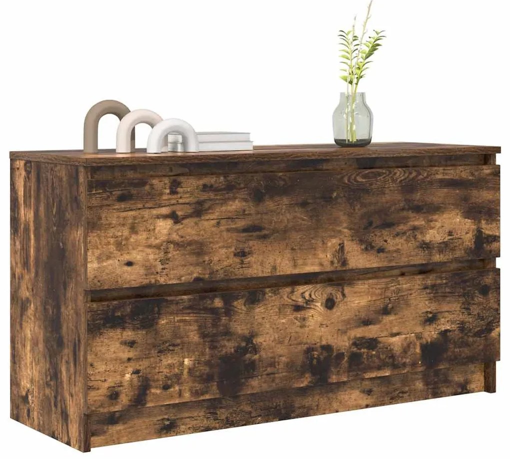 füstös tölgy színű szerelt fa TV-szekrény 100x35x54 cm
