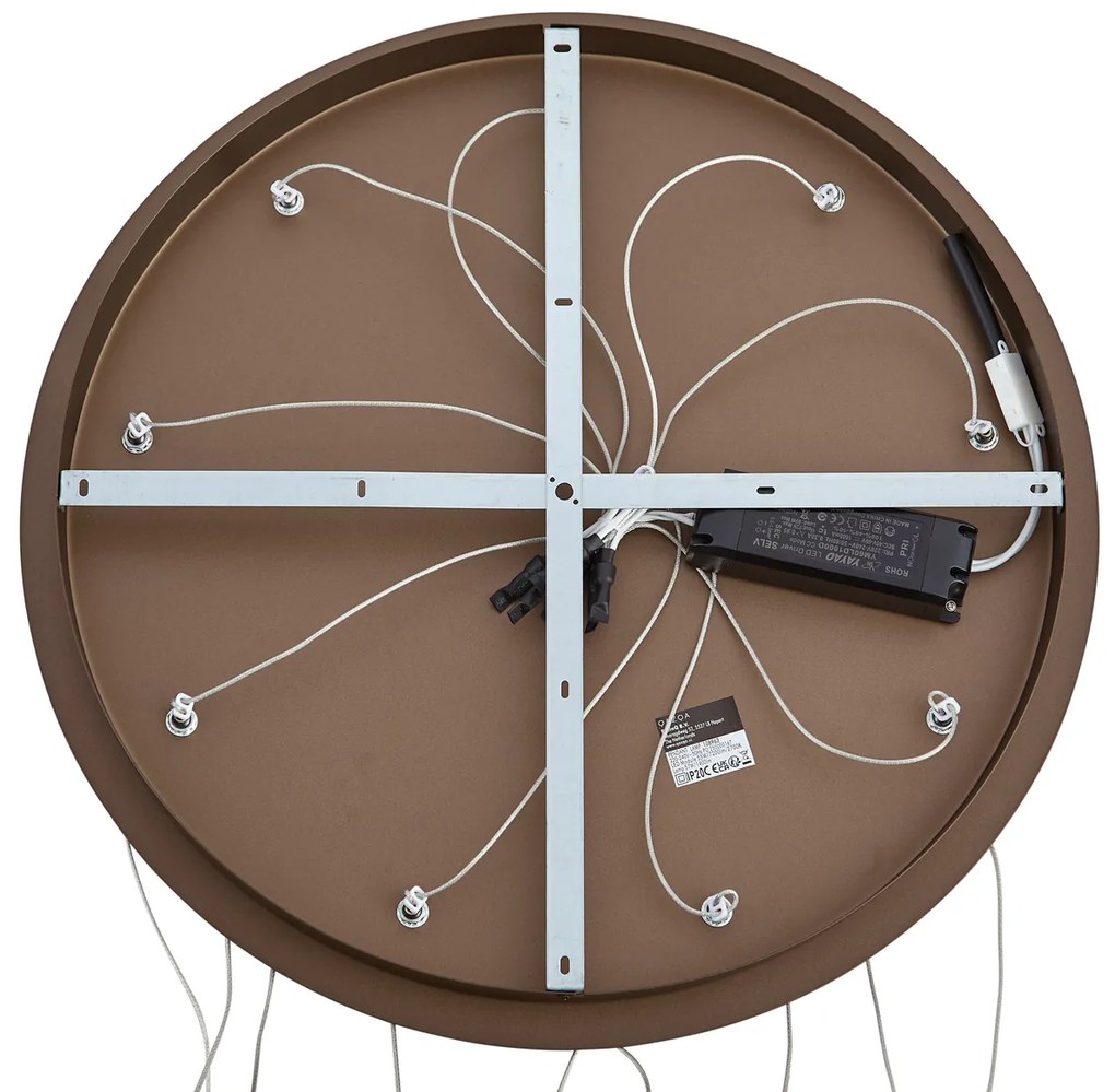 Design függőlámpa sötét bronz 9-lámpás LED-del, 3 lépésben dimmelhető - Vide Anella