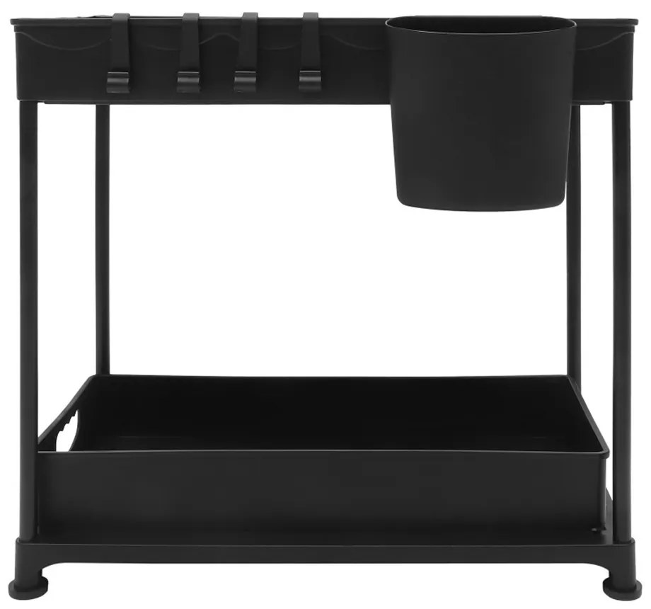 Mosogató alá helyezhető 2 szintes rendszerező állvány 2db, fekete