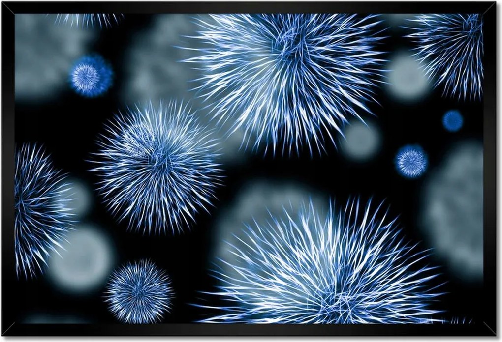 Poszterek keretben 60x40 Vírus Baktériumok Makro