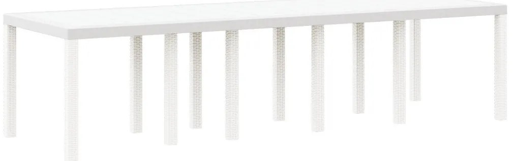 11 részes kerti étkező szett párnákkal Fehér Polirattan, kerti asztal Fehér 150x100x73 cm Polirattan, kerti szék párnákkal 2 db Fehér Polirattan, kerti szék párnákkal 4 db Fehér Polirattan