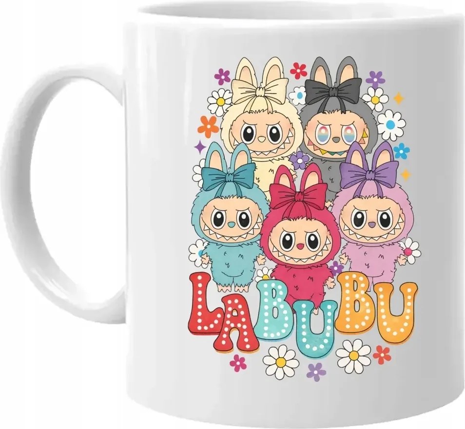 Ajándék bögre Labubu rajongóknak Bubu babák különböző színek