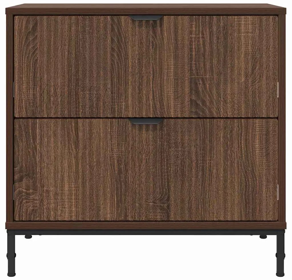 Éjjeli asztal fiókkal barna tölgy 63.5 x 36 x 61 cm Faanyag
