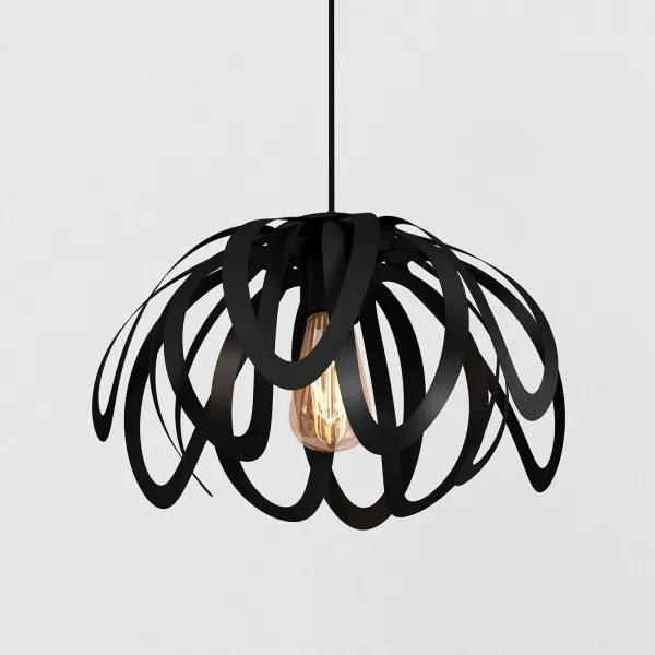 Csillár zsinóron ORCHID 1xE27/60W/230V fekete