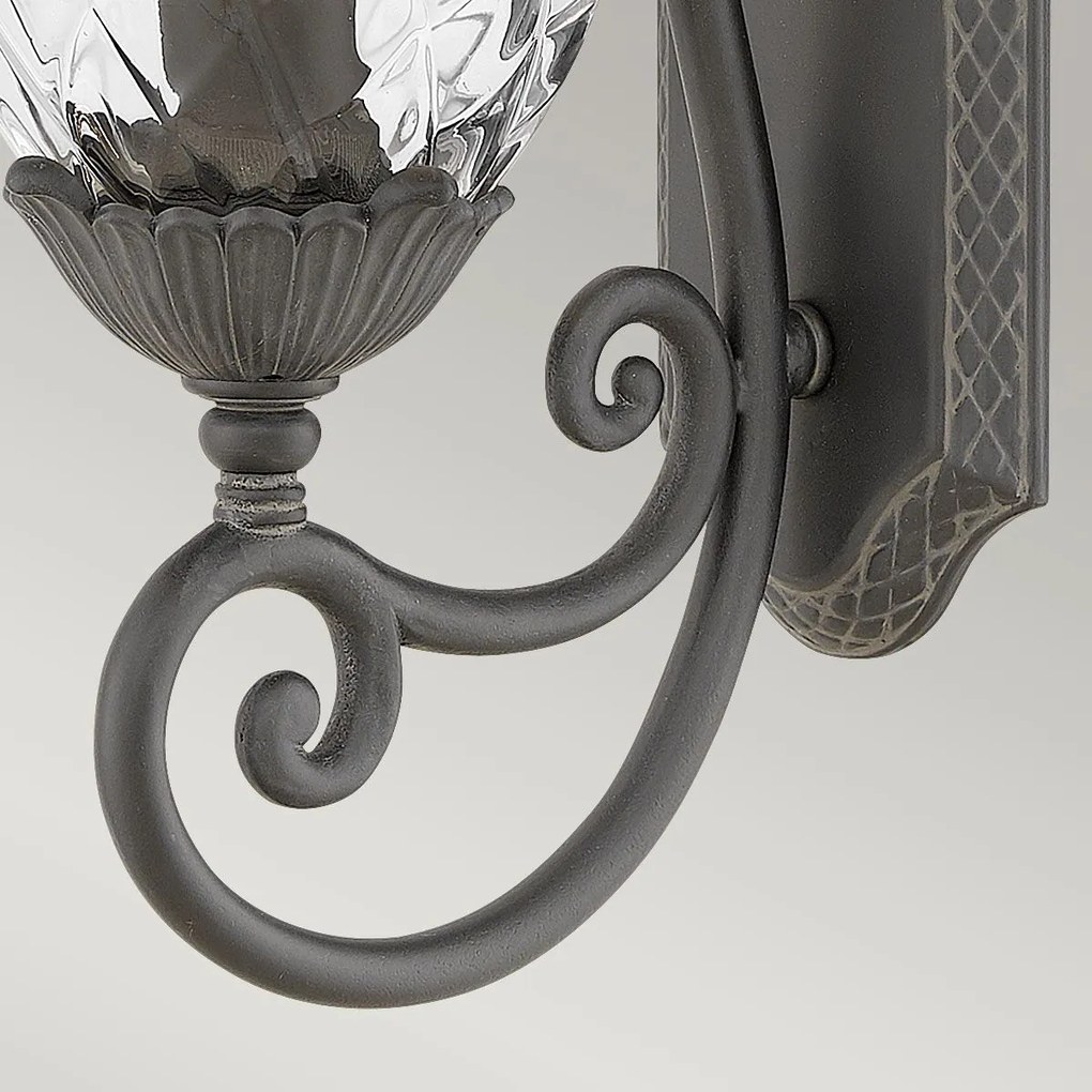 Hinkley lighting klasszikus kültéri fali lámpa plantation fekete átlátszó elshk-plantation-mmb IP44