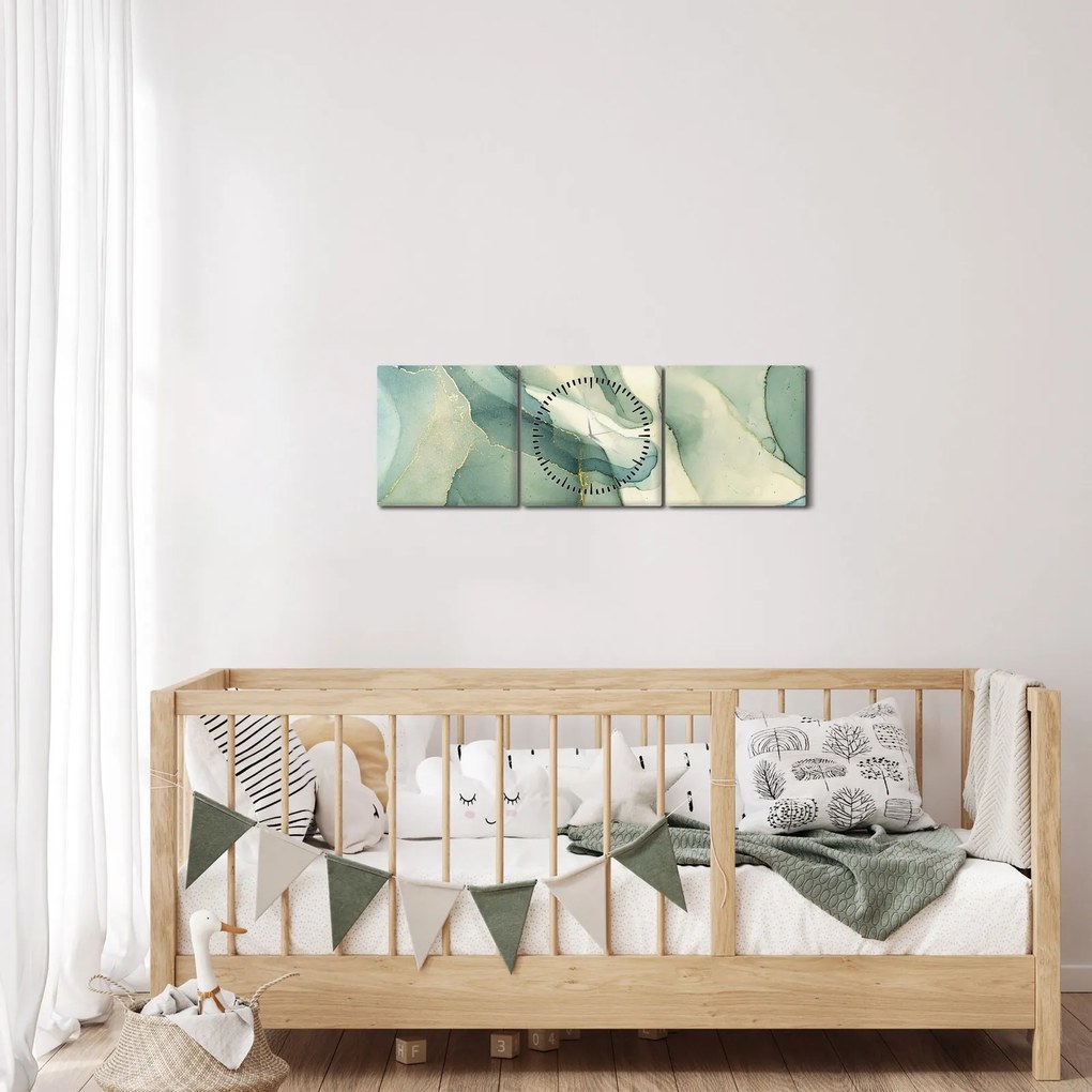 Kép - Tintaabsztrakció 3 (órával) (90x30 cm)