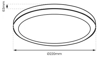 Brilagi - LED Fürdőszobai mennyezeti lámpa PERA LED/18W/230V átm. 22 cm IP65 fehér