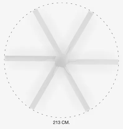 FARO 33461A - Mennyezeti ventilátor ANDROS XL fehér á. 213 cm + távirányítás