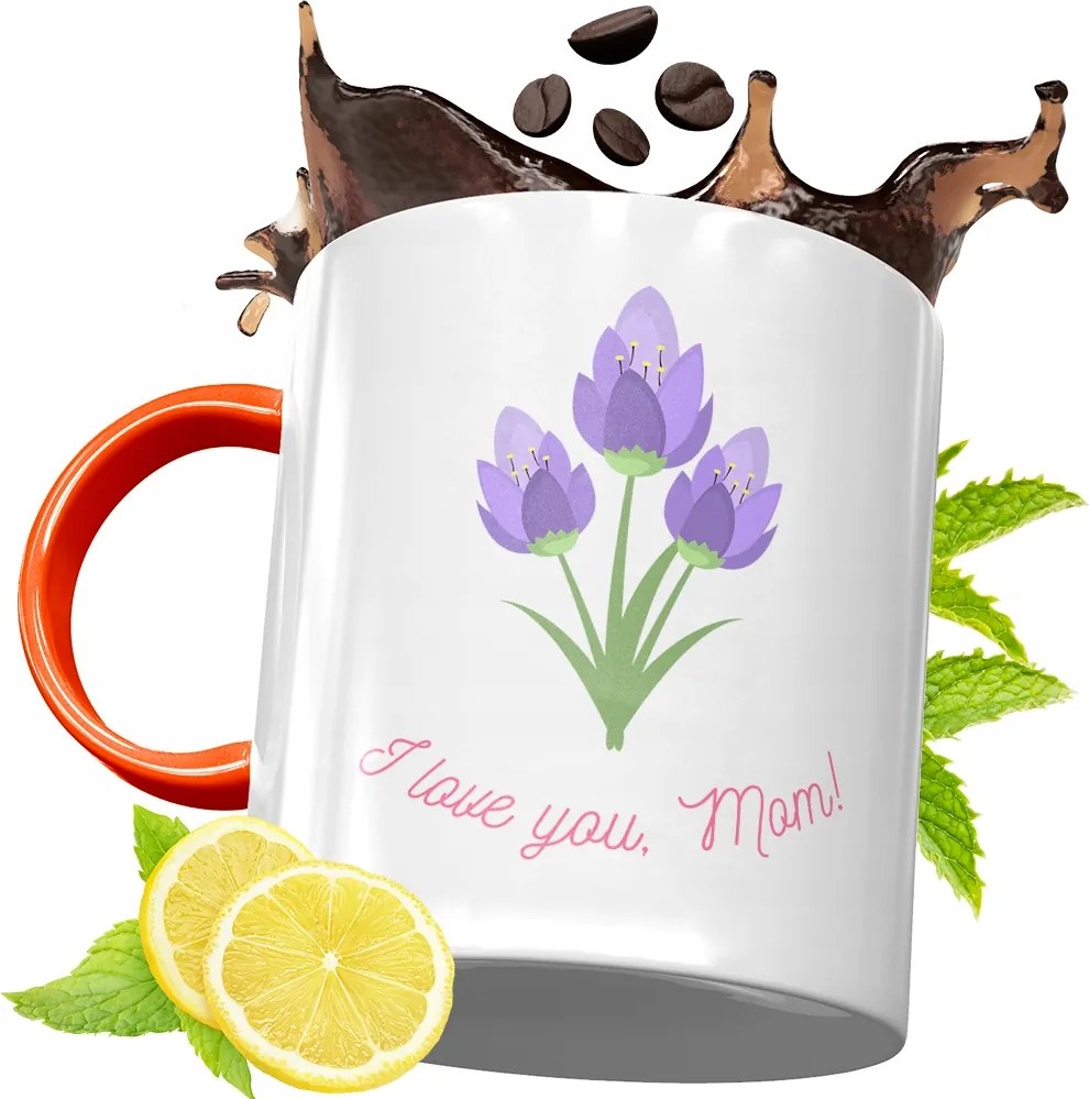 Narancssárga Bögre Anyák Napjára Ajándék fényképes nyomattal