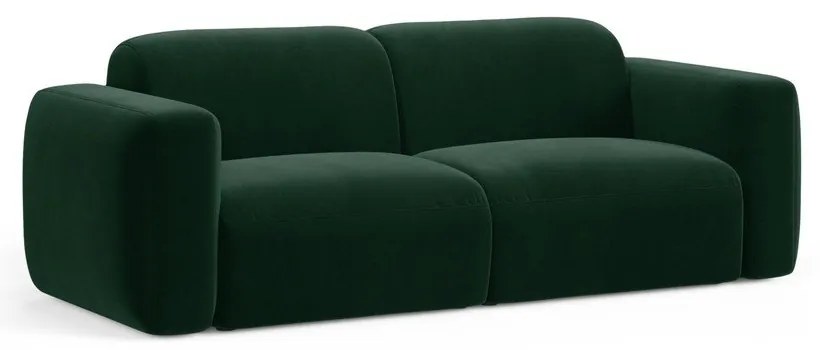 Sötétzöld bársony kanapé 220 cm Strino – Cosmopolitan Design