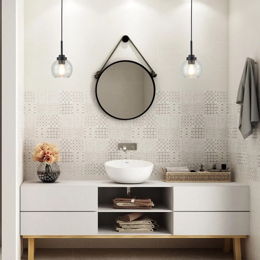 RÁBALUX 75006 TIRINA Matt Fekete Színű Fürdőszobai Függeszték 1XE27 15W IP44