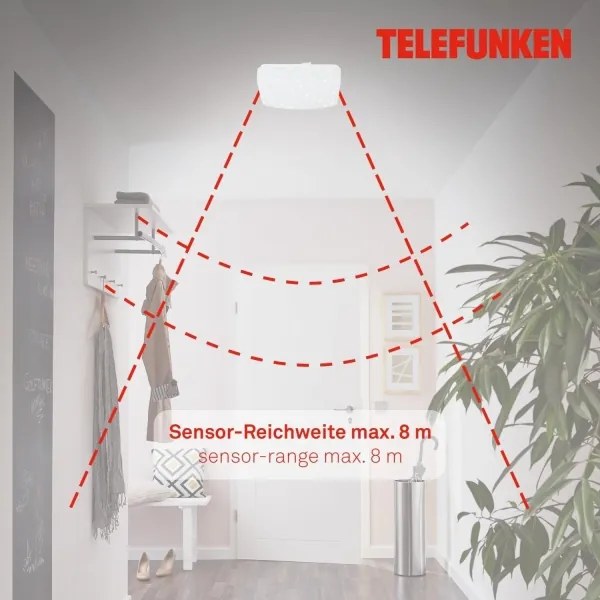 Telefunken 601906TF - LED mennyezeti lámpa szenzorral LED/12W/230V 4000K