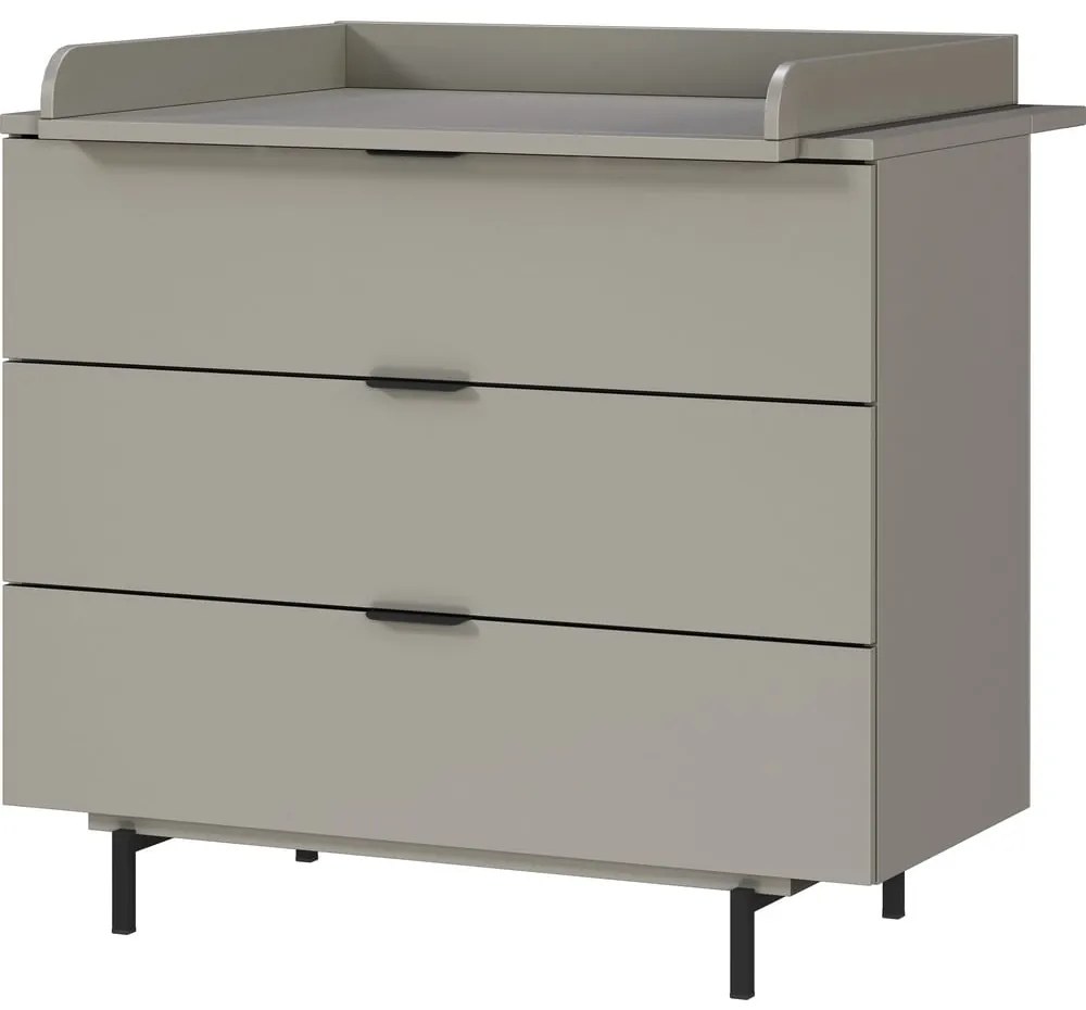 Szürke gyerek komód pelenkázó feltéttel 105x102x54 cm Tomino – Germania