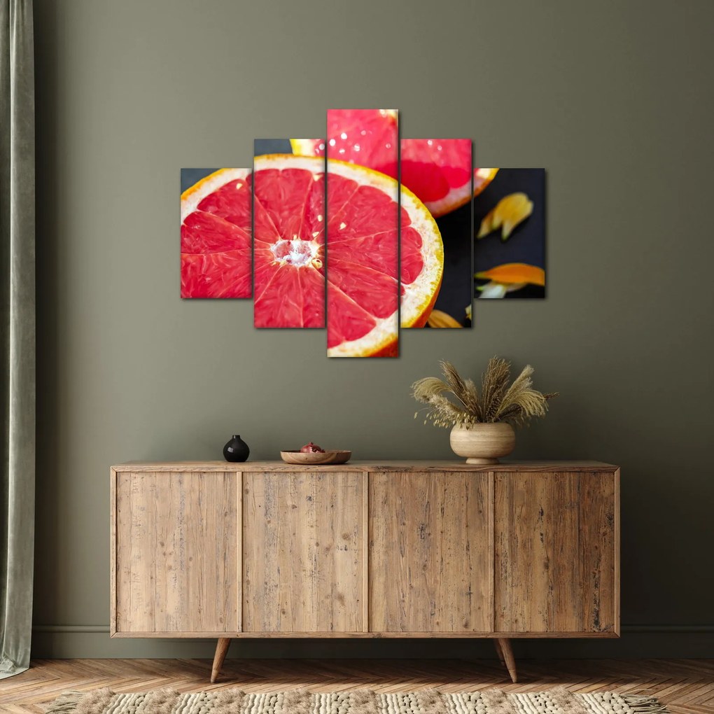 Szeletelt grapefruit képe (150x105 cm)