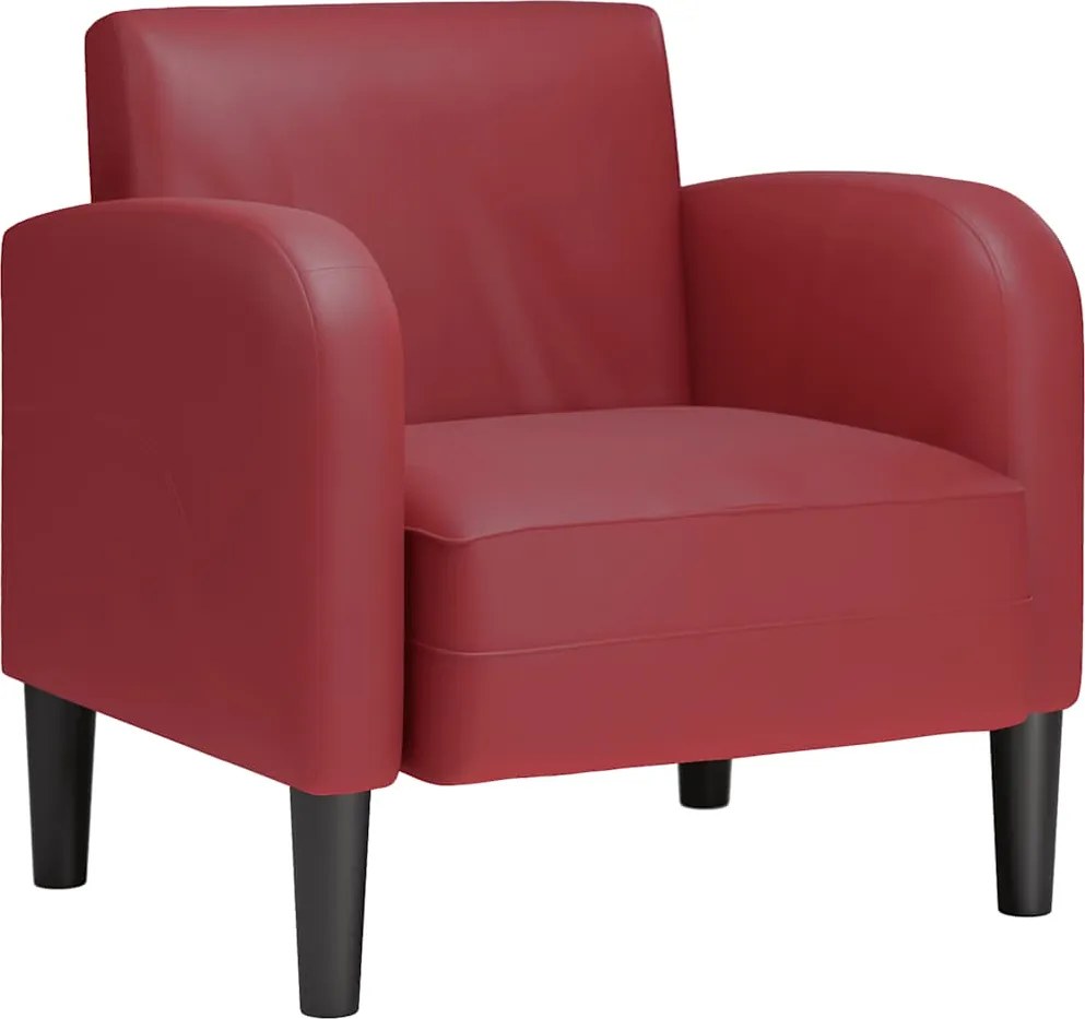 vidaXL bordó műbőr kanapé szék karfával 60 cm
