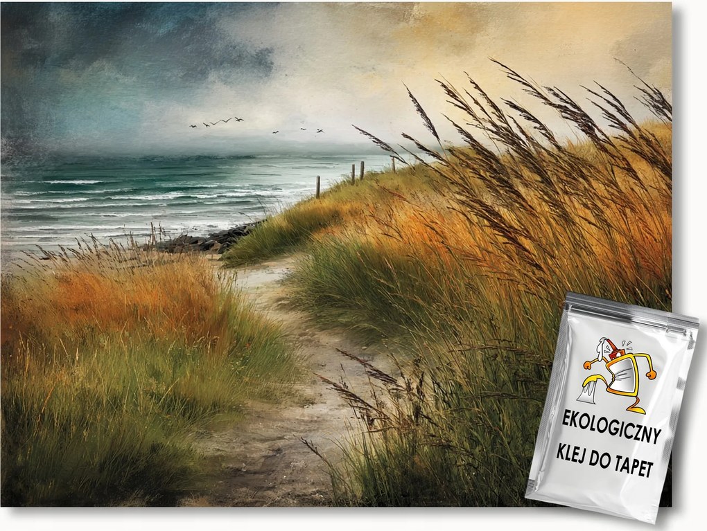 Fotótapéta Flizelina Tájkép Tenger Tengerpart Fű Ösvény 200x140 ragasztó