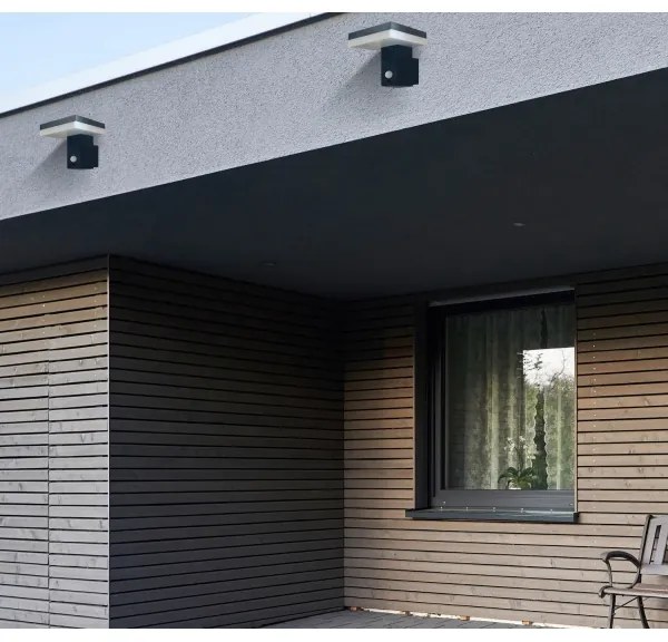 LED napelemes fali lámpa érzékelővel SOLARIS2 LED/5,5W/3,7V 4000K IP44