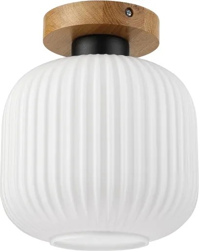 Mennyezeti lámpa HARMA WOOD 1xE27/15W/230V tölgy/fehér átm. 20 cm