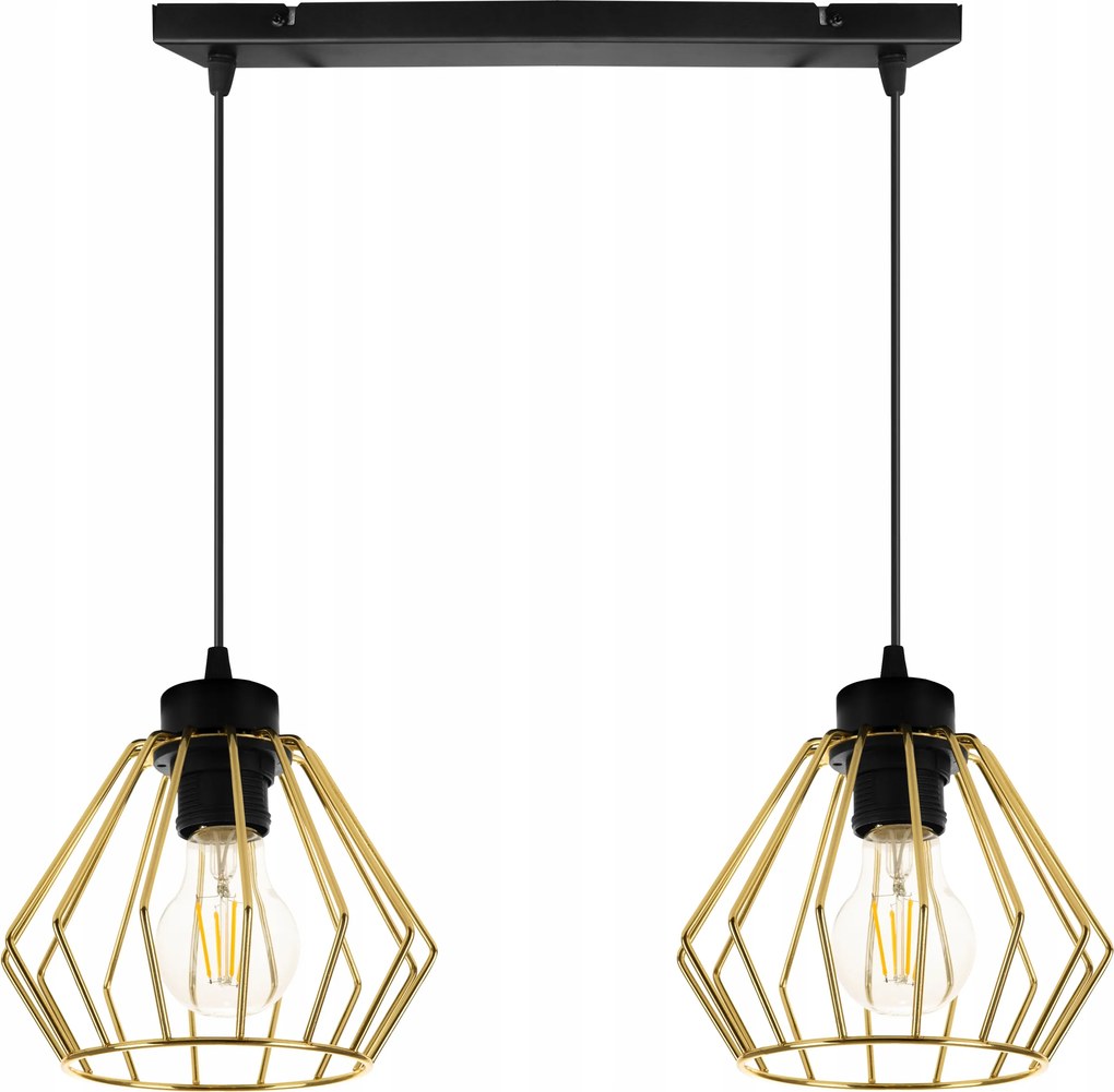 Mennyezeti Lámpa Függő Csillár Arany Loft Fekete Díszléc Konyhába Nappaliba