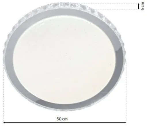 LED Dimmelhető LAYLA mennyezeti lámpa távirányítóval 1xLED/66W/230V