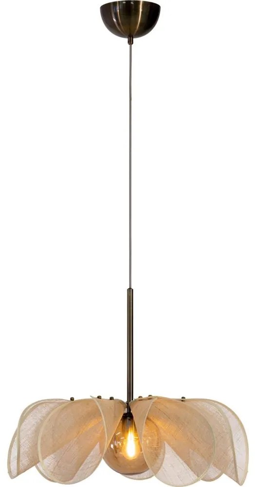 Markslöjd 108659 - Csillár zsinóron STYRKA 1xE27/40W/230V átm. 63 cm bézs