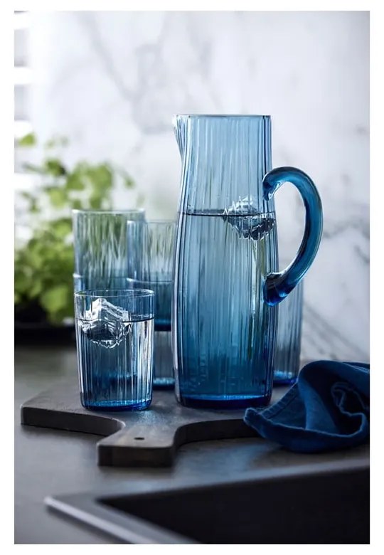 Kusintha kék üveg kancsó, 1,2 l - Bitz