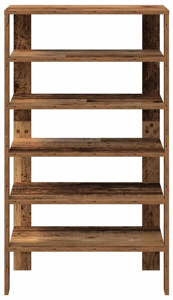 antik fa szerelt fa cipőtartó 61x32x105 cm