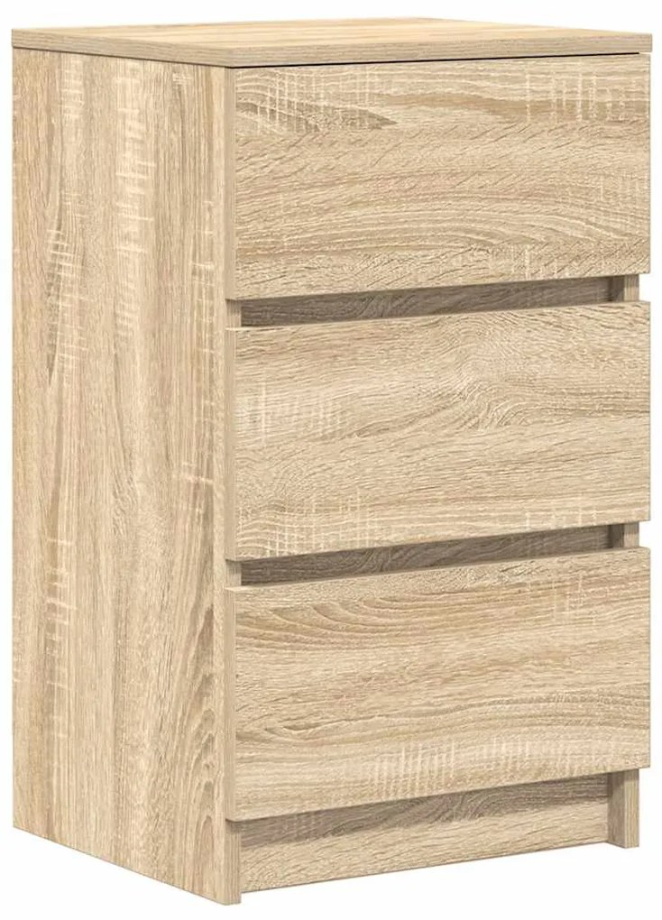 sonoma tölgy éjjeliszekrény 3 fiókkal 39x35x65 cm