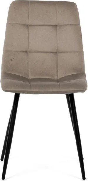 Étkezőszék, bézs, bársony szövet, DCL-X7015 CAP2