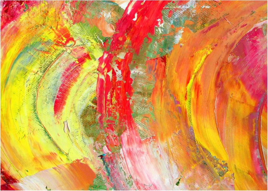 Absztrakció kép - festmény (üvegen) (70x50 cm)