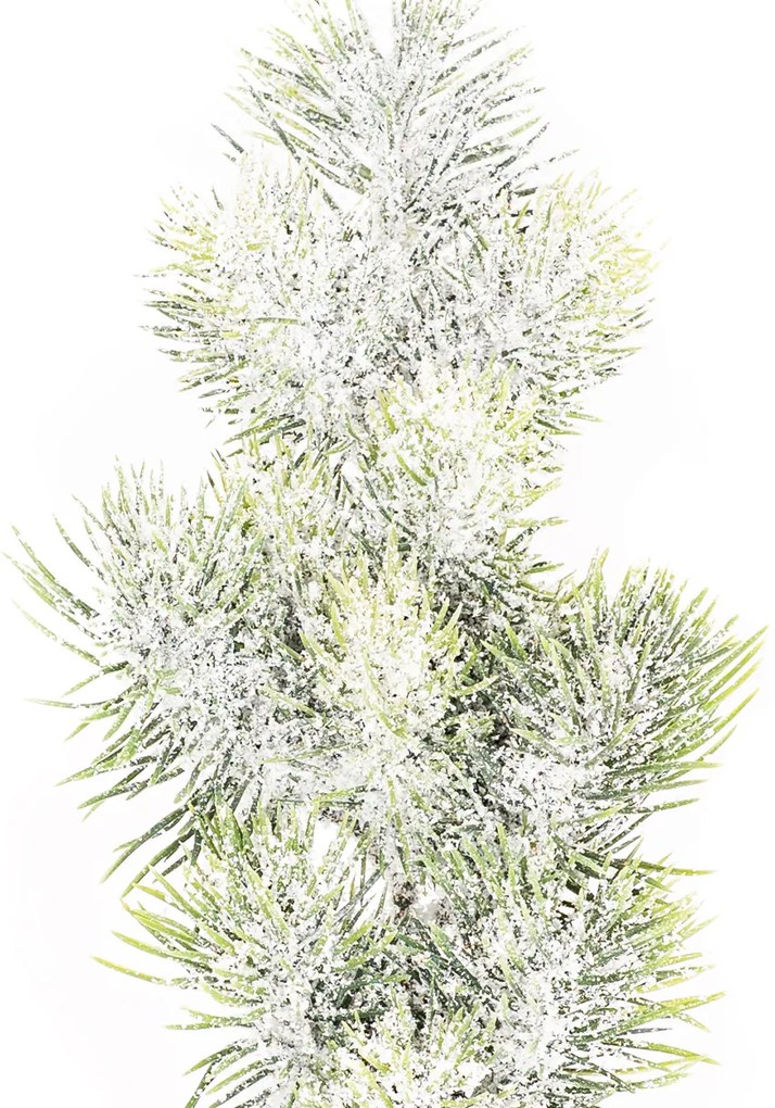 Fenyő műhavas ág csillámporral, 55 cm