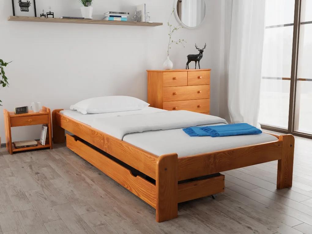 ADA ágy 80 x 200 cm, égerfa Ágyrács: Lamellás ágyrács, Matrac: Deluxe 10 cm matrac