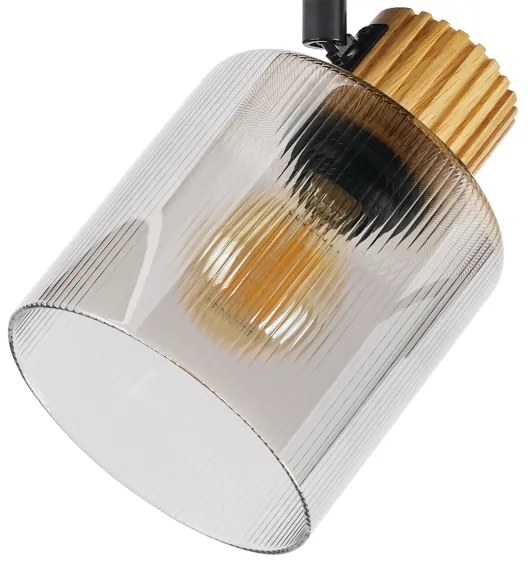 Brilagi - Spotlámpa HYGGE 3xE14/15W/230V fekete/füstszínű