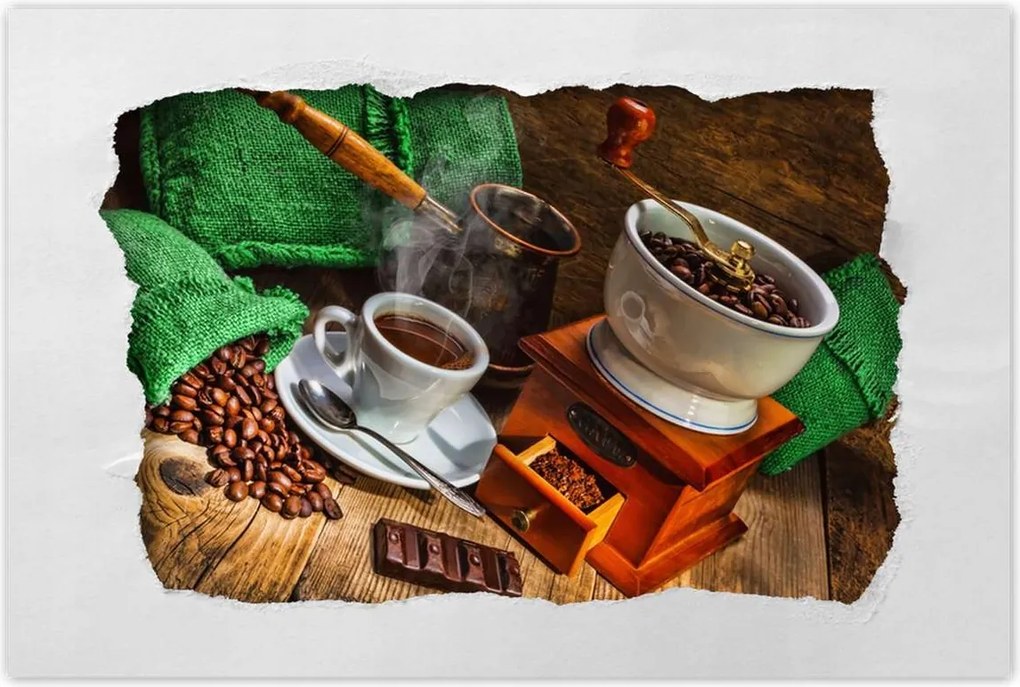 Poszterek 120x80 Csésze és zöld zsákok
