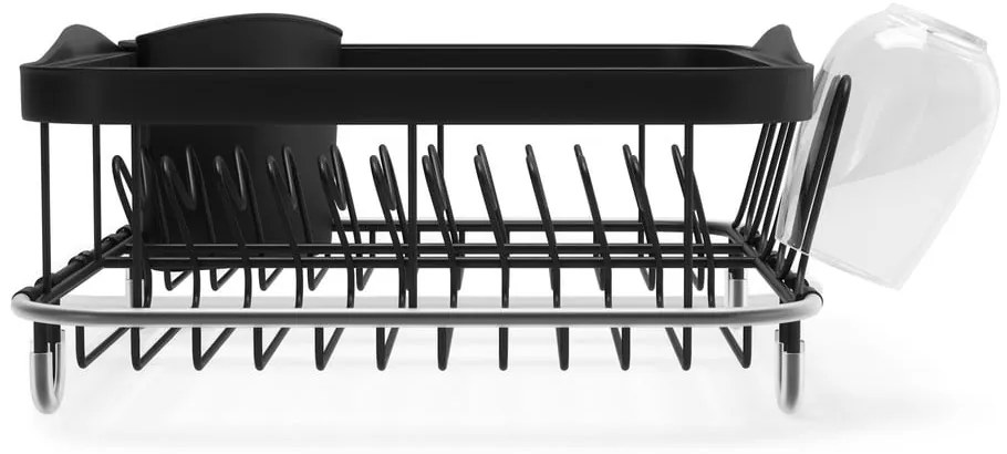 Fekete állítható acél edényszárító 37x29 cm Sinkin – Umbra