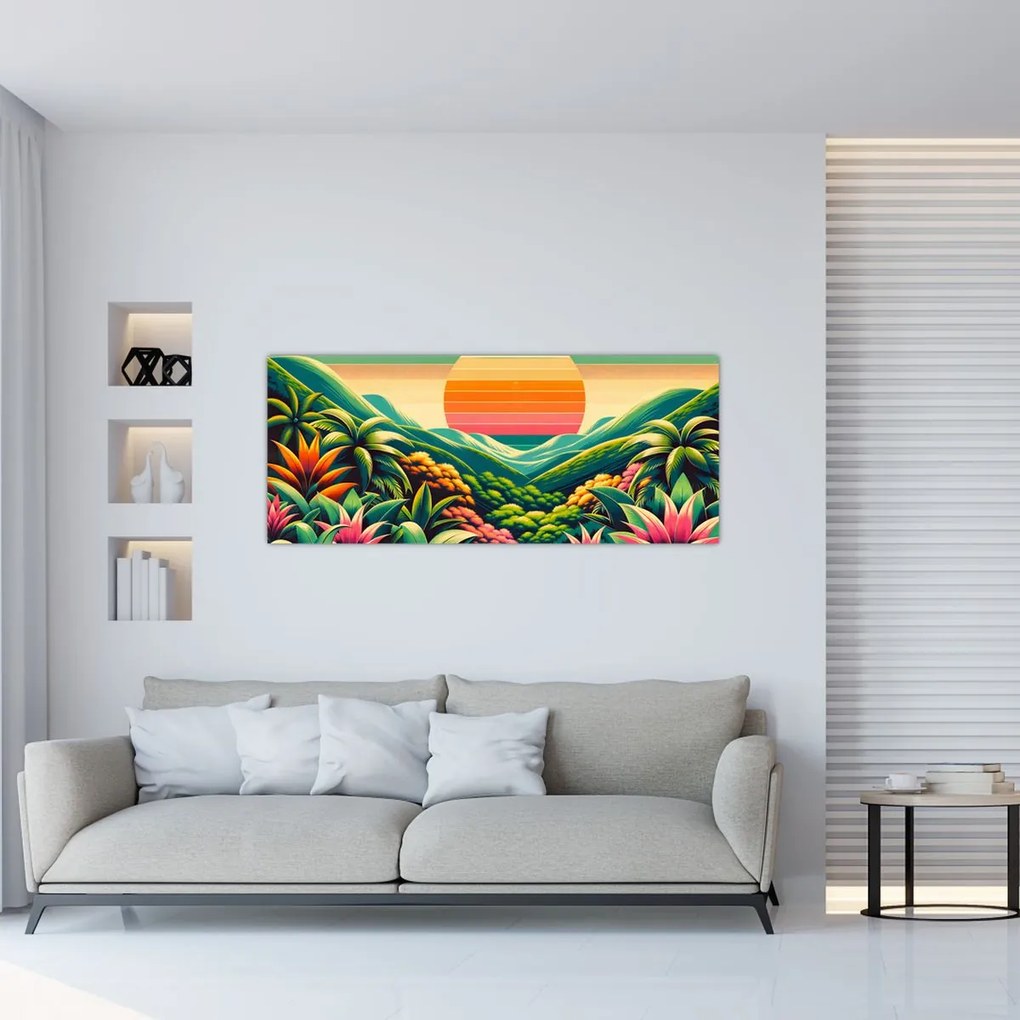 Kép - Színes naplemente (120x50 cm)