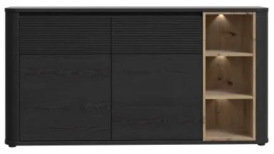 Komód BASKO fekete/tölgy