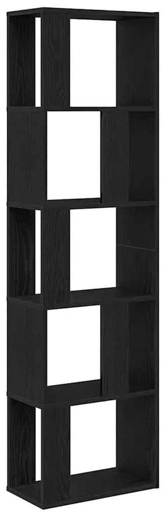 fekete tölgy szerelt fa könyvszekrény/szobaosztó 45x24x159 cm