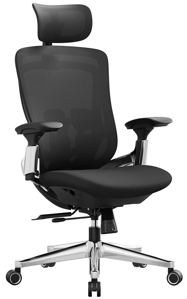 Ergonomikus, állítható, dönthető irodai szék, fekete