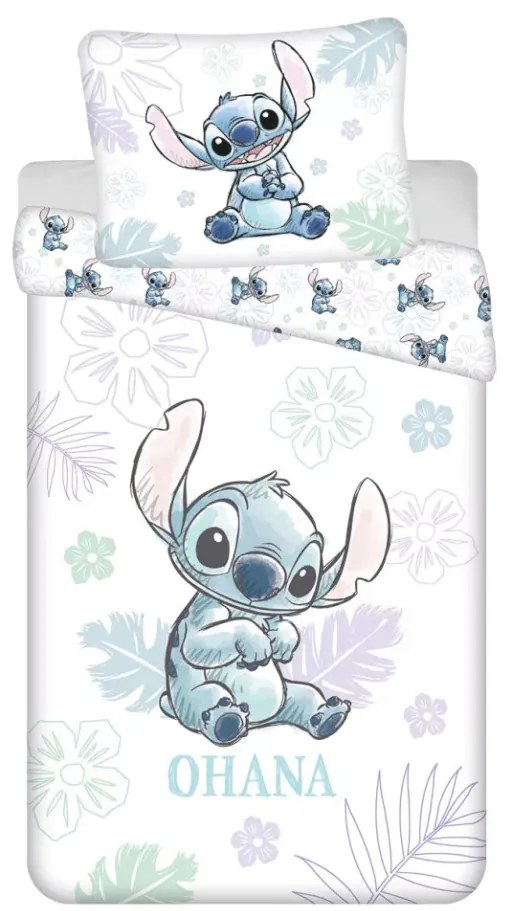 Disney Lilo és Stitch, A csillagkutya Ohana White ágyneműhuzat 140×200cm, 70×90 cm