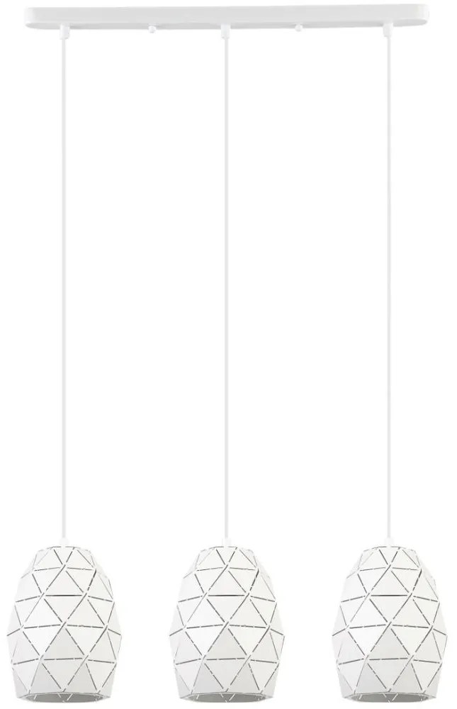 ITALUX MDM-3480/3 W - Csillár zsinóron HARLEY 3xE27/40W/230V fehér