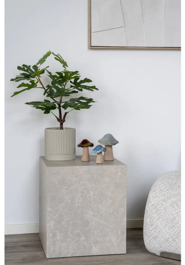 Asztali dekoráció Gomba, kerámia, zöld, barna, kék, 3 db