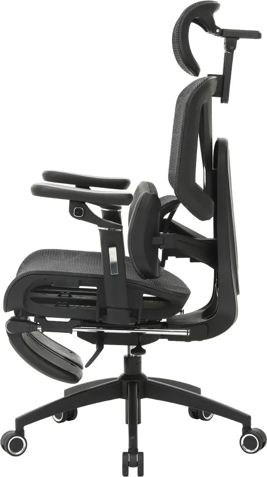 Irodai szék, sötétszürke/fekete, teherbírás 150 kg, VILMER