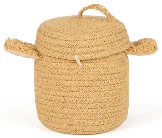 Sárga textil játéktároló kosár ø 13x15 cm Mini Charlie the Chicken – Lorena Canals