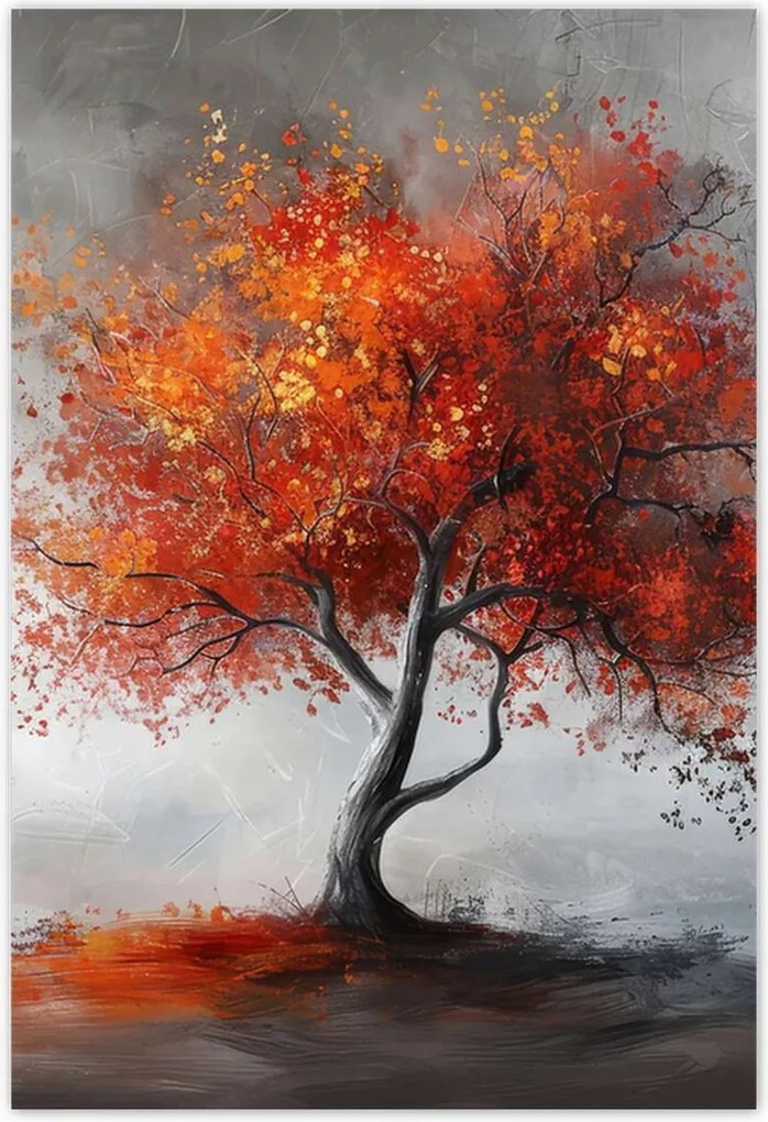 Poszterek 105x155 Tűzszínekben pompázó fa
